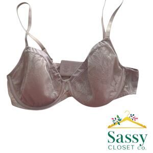 Soma Perfect Coverage Bra 38C Warm Amber Lace Spacer Padding Lined EUC